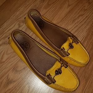 Tory Burch Leather Flats Mustard Size 6.5